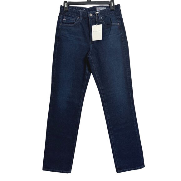 AG Jeans Saige High - Rise Straight Size 26 Dark Wash Full Motion Denim Contour - Picture 12 of 16